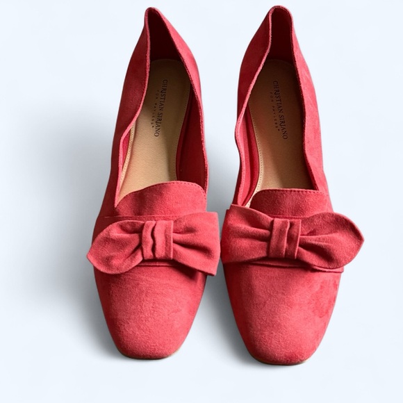 Christian Siriano Shoes - CHRISTIAN SIRIANO Vibrant Red Loafers with Bow Size 13 Women